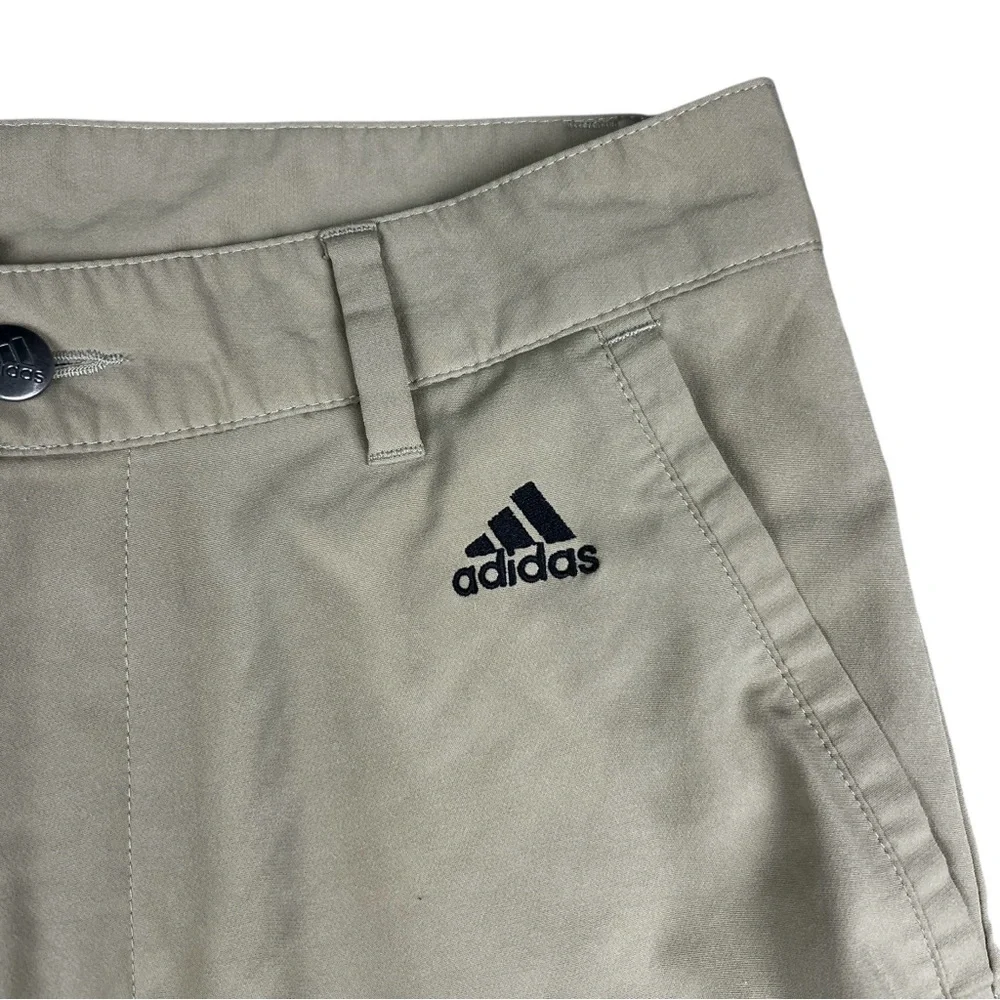 Adidas Shorts Mens 28 Golf Performance Chino Khaki‎ Tan 3 Stripes HG8844 10P001
